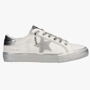 Vintage Havana Alive White & Gold Metallic Sneaker NEW